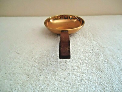 Vintage Park Sherman Copper / Metal / Wood Handle Ashtray 