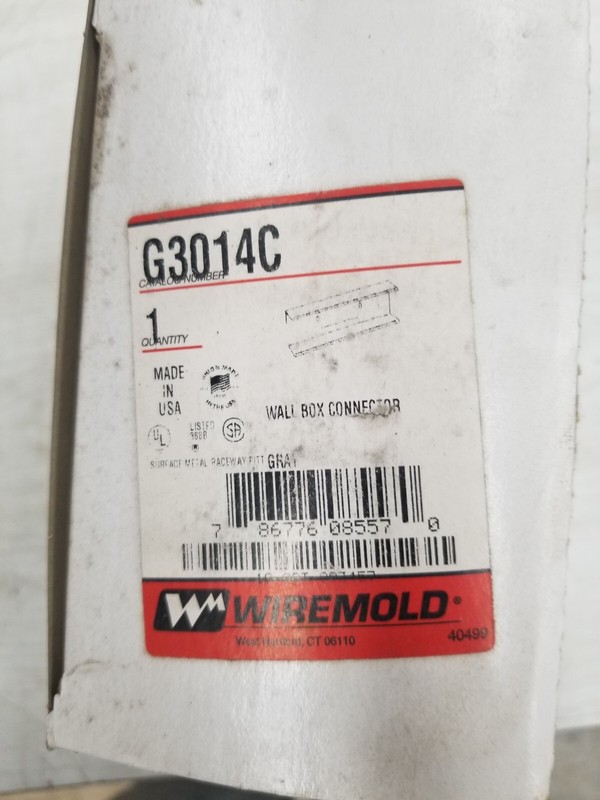 Wiremold Qty. 1 G3014C Wall Box Connector Gray New in Box Have many In Stock