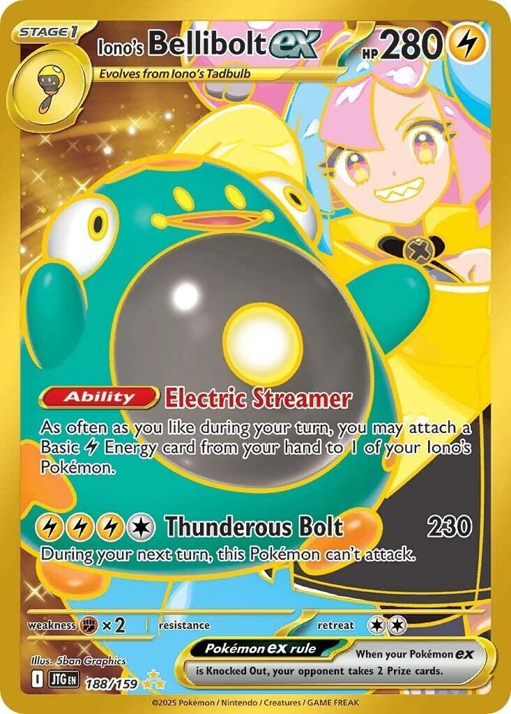 Preços baixos em Cartões TCG Iono's Bellibolt Ex Pokémon | eBay