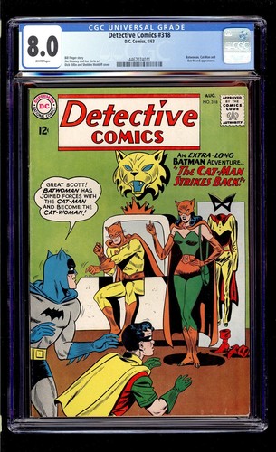 Detective Comics #318 1963 CGC 8.0 VF White High Definition Scans**