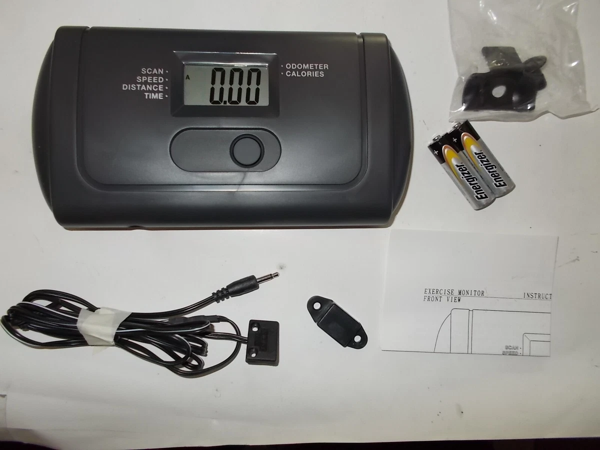 Computer Di Allenamento Digitale Con Display LCD Per Cyclette, Vogatore E Bici Fitness - Monitor Con Cronometro, Velocità E Calorie - 140x89 Mm - Nero