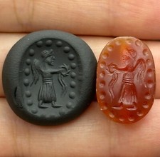 Ancient Egyptian Amazing Agate Amulet intaglio Seal old unique Scarab Stamp Bead