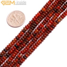 Rondelle Agate Beads Natural Gemstone Loose Spacer Beads For Jewelry Making 15"