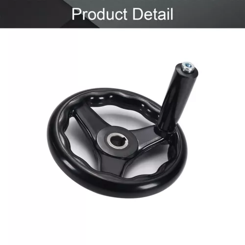 160mm*16mm*5mm 3 Spoke Hand Wheel With Revolving Handle For Milling Machine NEW - Picture 7 of 19