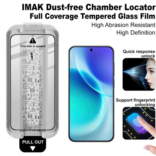 For vivo X300 Pro, IMAK Dust-free Chamber Locator Full Tempered Glass Film