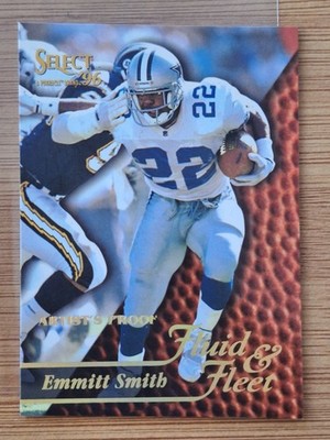 1996 Select Fluid & Fleer ARTIST'S PROOF Emmitt Smith #187 Dallas Cowboys