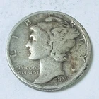 1931 MERCURY DIME - 90% SILVER - Circulated US Coin #6444