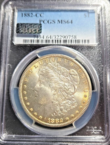 1882 CC Morgan Silver Dollar PCGS MS 64