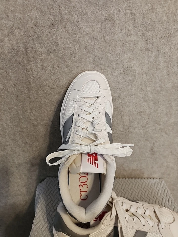 Zapatillas de plataforma New Balance CT302RS blancas grises rojas para mujer talla 7,5 usadas en excelente estado Foto 3 de 4