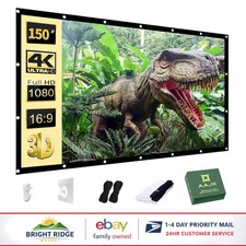 Versatile 150in Movie Screen for Indoor and Outdoor Projector Applications