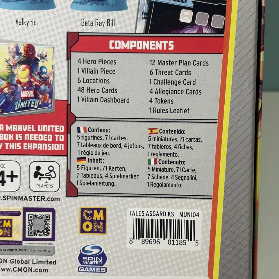 Marvel United Tales of Asgard Expansion Box CMON Open Box Loki Thor New Open Box - Image 3 of 4