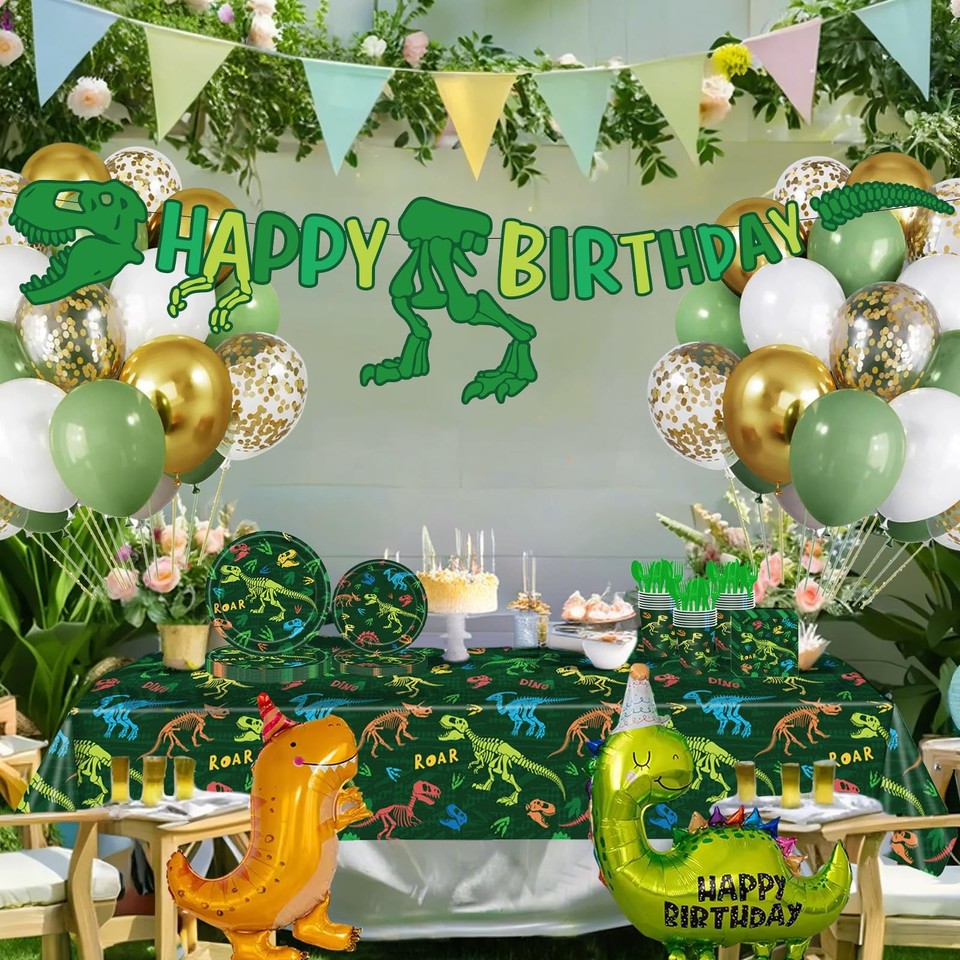 202pcs Dinosaur Birthday Party Supplies Kit Dino Party Decorations — free download