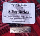 5 Troy Oz 999 Fine Silver Bar – Pure Scottish Hand Poured with Certificate