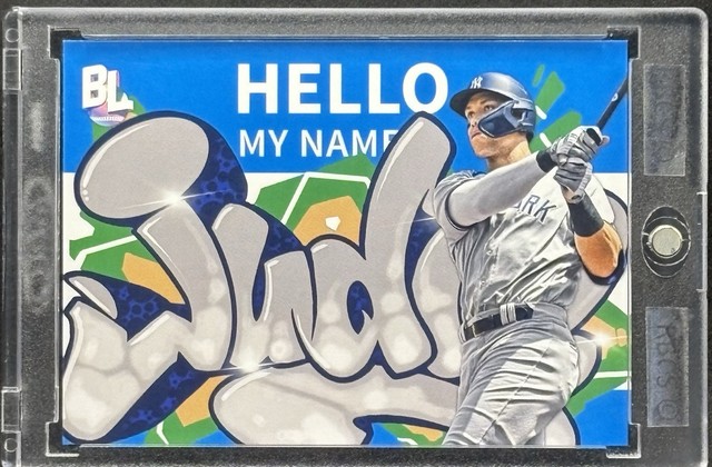 Aaron Judge Graffiti Name Plate Topps Yankees Mvp Mint