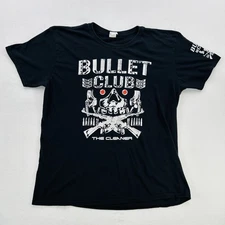 Bullet Club Shirt Mens XL Black Kenny Omega The Cleaner NJPW Wrestling Tee