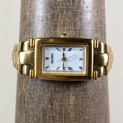 Vintage Nautica Women 377 CELL Fashion Gold Tone Quartz  display picture 1