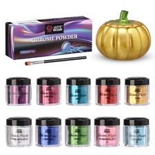 Chrome Powder,10 Colors Metallic Mirror Effec...