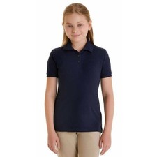 French Toast Girls School Uniform Polo 2 PACK Navy Large 10-12 Back to School