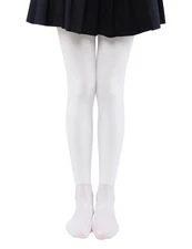 Girls Winter Warm Fleece Lined Tights Thick Dance Tights 9-11 White