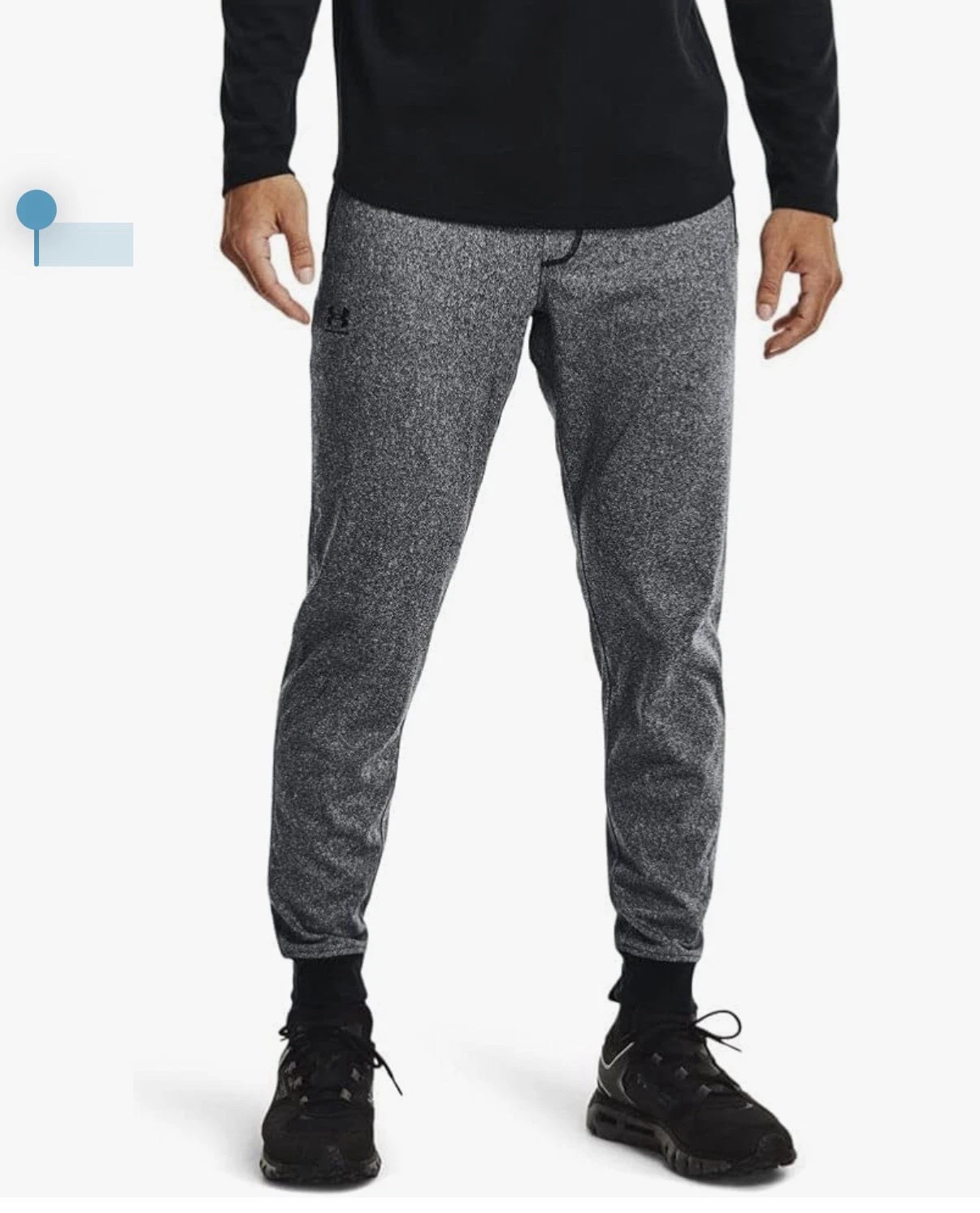 NWT NEW UA Under Armour Mens XL Sportstyle Tricot Jogger Pants Black Grey