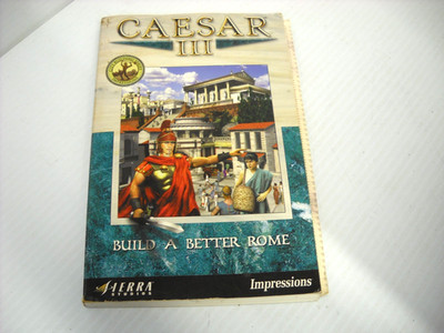 1998 Caesar III Build a Better Rome PC CD-ROM Video Game Users Manual