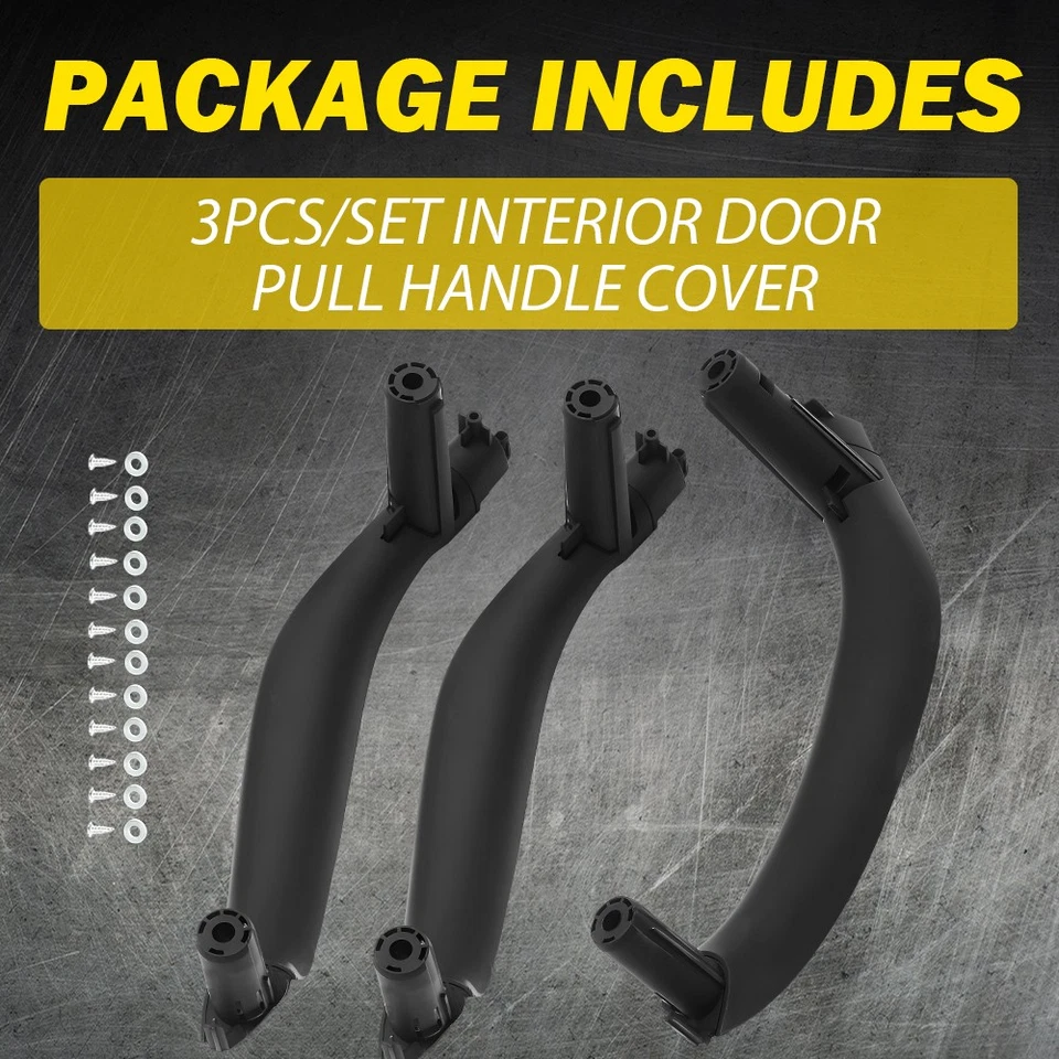 Black Interior Door Pull Handle Trim Set for BMW X5 F15 X6 F16 2014-2018 3-30X - Image 3 of 4