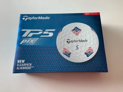 NEW TaylorMade TP5 Pix One Dozen 5-Layer USA Tour Golf Balls WHITE $58