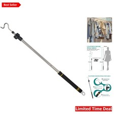 Effortless - Telescoping Clothes Hook Pole Extends 37" to 65", Lightweight