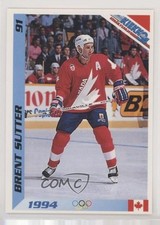 1994 Semic Jaakiekko Finnish Brent Sutter #91 0q3
