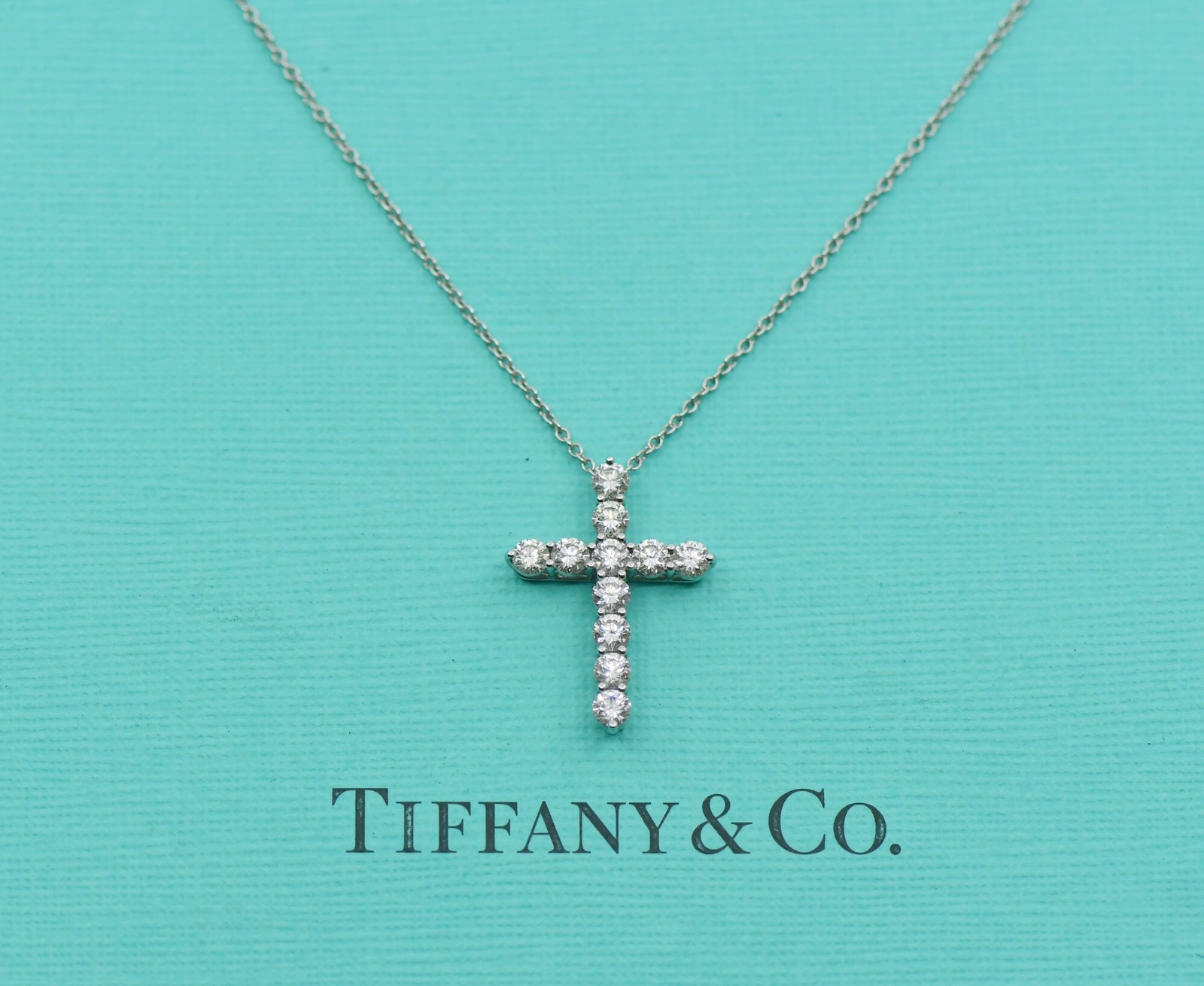 Tiffany & Co Diamond Platinum Cross