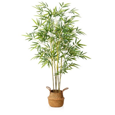 Kazeila Künstliche Bambus Pflanzen Bäume Outdoor 140cm Kunstpflanze Deko