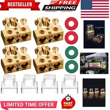 Battery Terminal Connectors, 0/2/4/6/8/10 AWG Battery Terminals, Heavy Duty C...