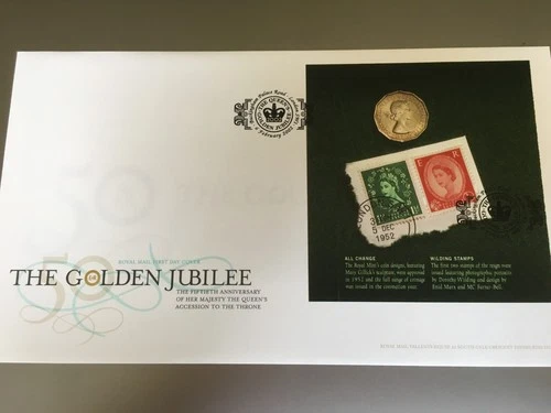 GB STAMPS RARE FIRST DAY COVER 2002 GOLDEN JUBILEE PRESTIGE