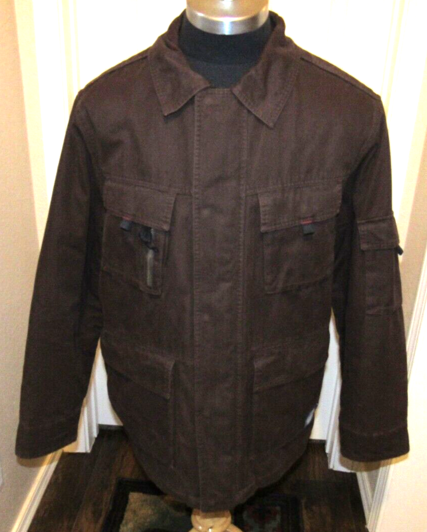 Mens LARGE Eddie Bauer BROWN Insulated Jacket Coat WPL9647 ca00665