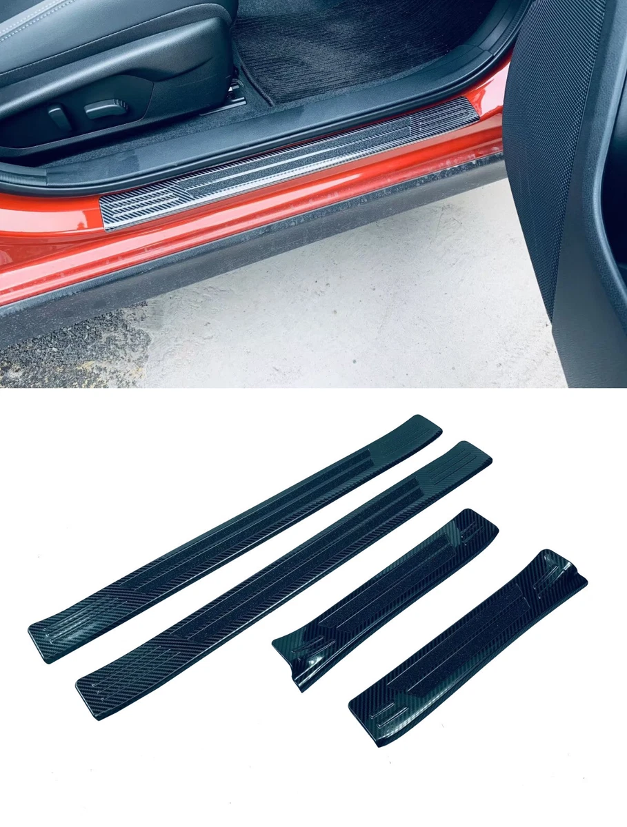  4PCS Car Door Sill Protector,Carbon Fiber Sport