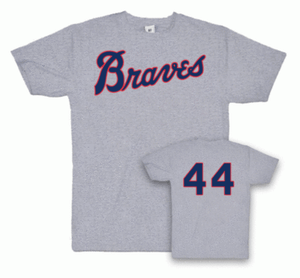 hank aaron jersey t shirt