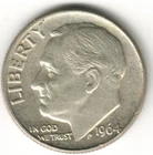 USA - 1964D - Dime - Roosevelt Silver - #13003RG