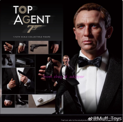 MUFF TOYS ジェームズ・ボンド 007 1/12フィギュアDX ver Muff Toys Mf06 1/12 Top Agent 007 James Action Figure Deluxe