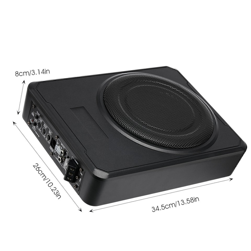 GEARZAAR 10'' Car UnderSeat Active Subwoofer Power Amplifier Bass Slim