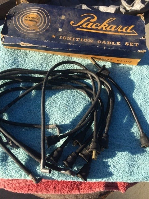 Pontiac Chieftain Star Chief 1954 V8 NOS Juego de encendido de bujías y cables de bobina Foto 2 de 4