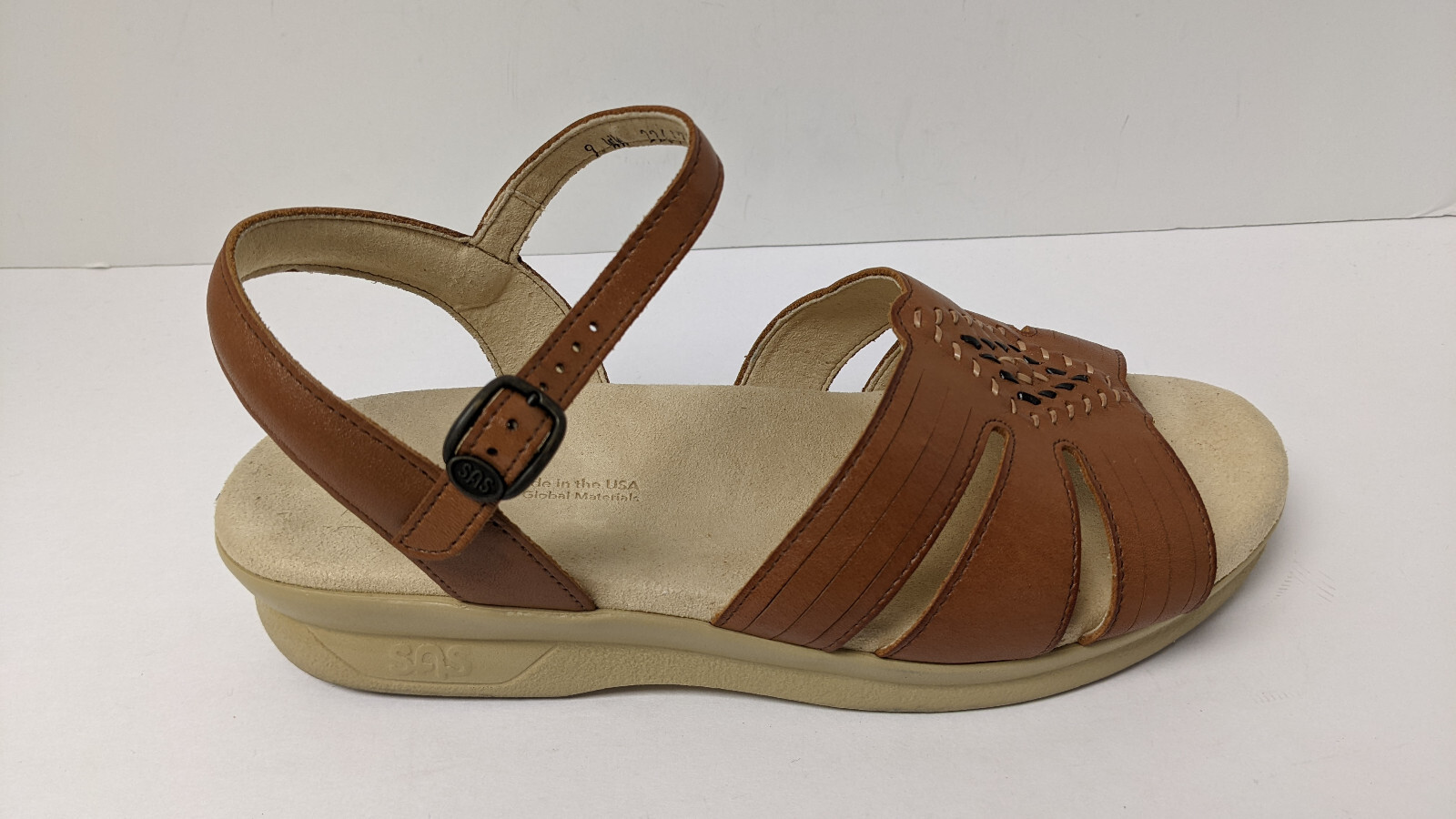 SAS Huarache Sandals, Antique Tan Leather, Women's Extra Wide
