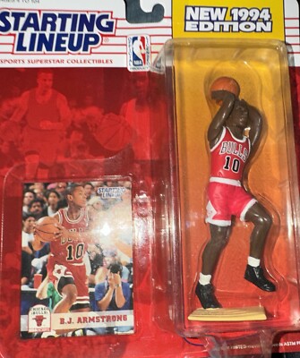 Starting Lineup 1994 B.J. Armstrong Chicago Bulls NBA Figure Card Sealed Vintage
