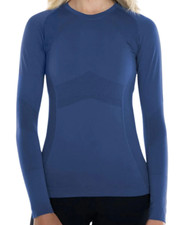 NWT Anique Women Signature Long Sleeve Riding Equestrian Crew Blueberry S Shirt