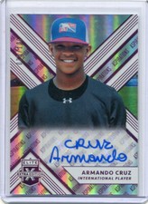 2018 Elite Extra Edition Aspirations Purple Autographs Armando Cruz Auto 33/100