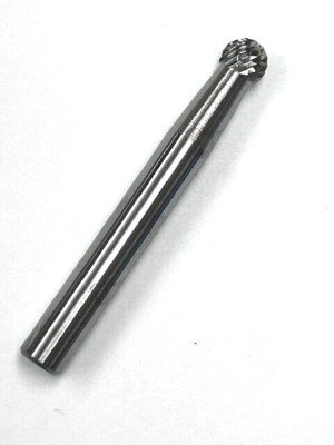SD-1 DOUBLE CUT BALL SHAPED SOLID CARBIDE BURR 1/4'' X 7/32'' HTC 70241 USA
