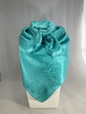 Yellowstone 100 Silk Wild Rag Jacquard Turquoise 35"X35"