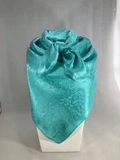 Yellowstone 100% Silk Wild Rag Jacquard Turquoise 35"X35"