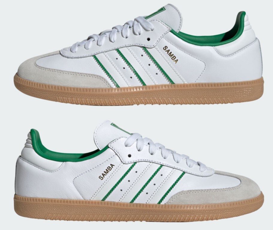 Adidas Samba OG men's Shoes Crystal White Green JI2044 image 9