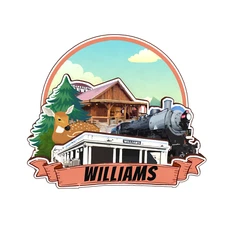 Williams Arizona  America Refrigerator magnet 3D travel souvenirs wood craft