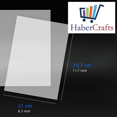 Uinkit A4 OHP Film - 100 Sheets Transparency Film For Inkjet Printers, With White Stripe